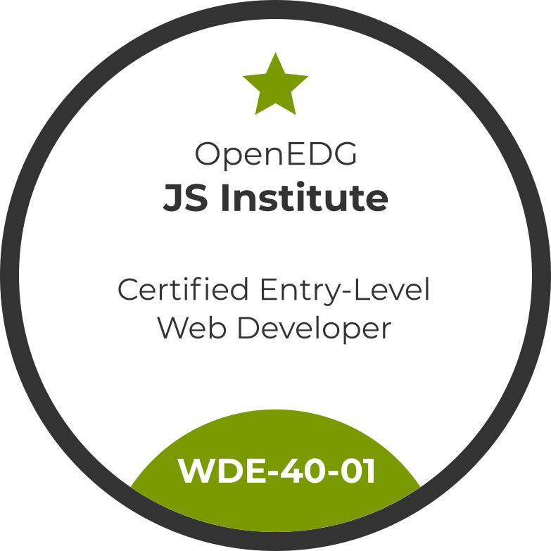 WDE – Certified Entry-Level Web Developer Exam