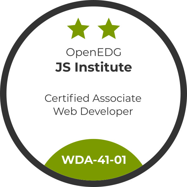 WDA – Certified Associate Web Developer Exam