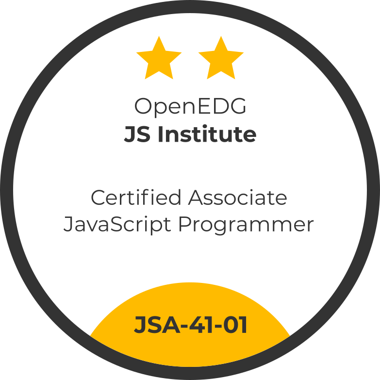 JSA – Certified Associate JavaScript Programmer Exam &amp; Retake