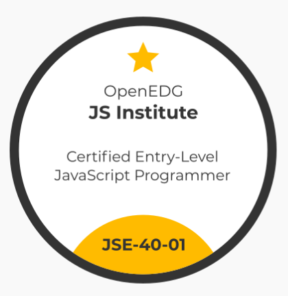 JS Institute Certified Entry-Level JavaScript Programmer Practice Exam